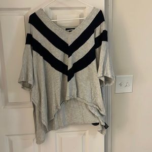 Tommy Hilfiger blue and gray poncho